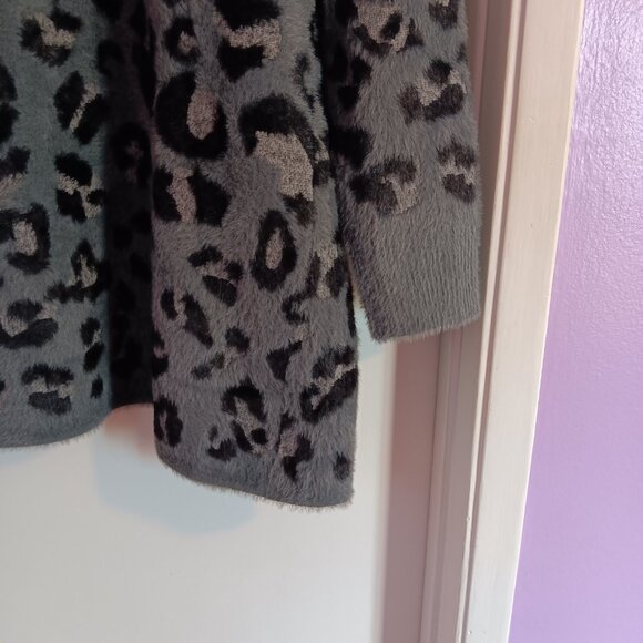 Women"s Evolution by Cyrus Open Front Leopard Print Cardigan Small - Picture 7 of 7